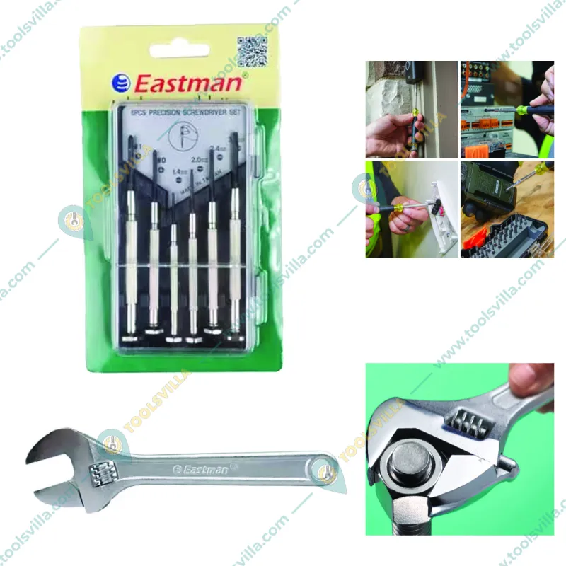 Eastman Screw Driver Set, Adjustable Wrench